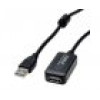 Kabel USB2.0 produžni aktivni sa ponavljačem, 15m, crni